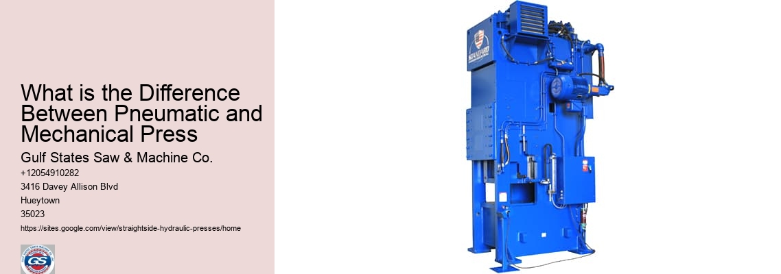 What is the Difference Between Pneumatic and Mechanical Press